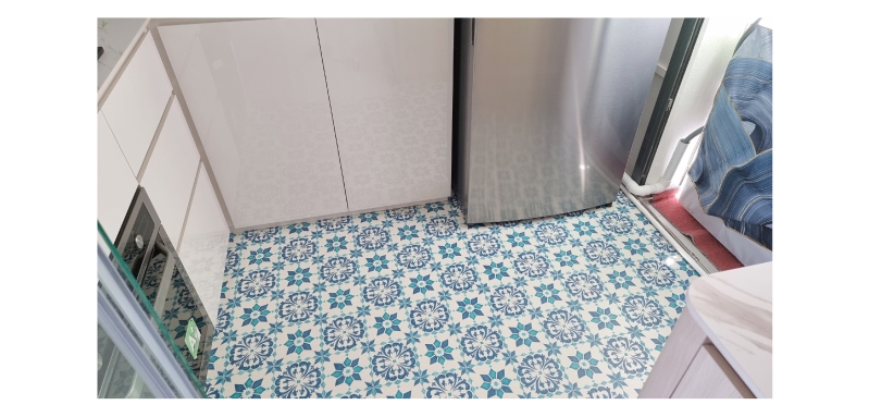 Kitchen that looks prettier with cushion floor